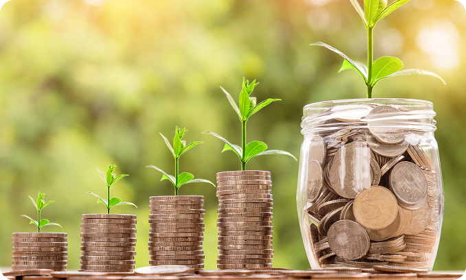 Investment growth illustration